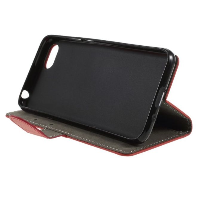 Huawei Honor 7S / Y5 (2018) Handy Hülle - Classic III Leder Bookcover Series - rot