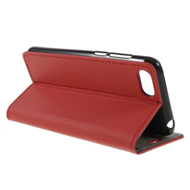 Huawei Honor 7S / Y5 (2018) Handy Hülle - Classic III Leder Bookcover Series - rot