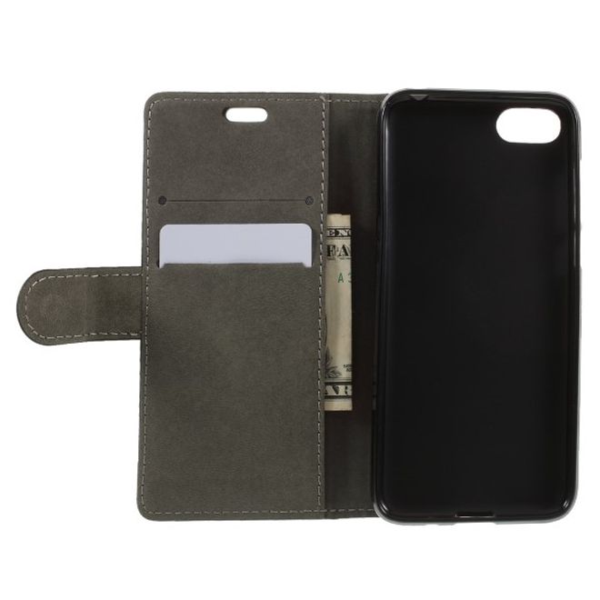 Huawei Honor 7S / Y5 (2018) Handy Hülle - Classic III Leder Bookcover Series - weiss