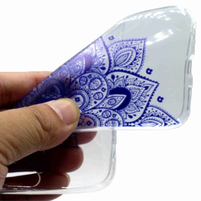 Samsung Huawei Honor 7S / Y5 (2018) Handyhülle - Softcase Image Plastik Series - violettes Mandala Muster