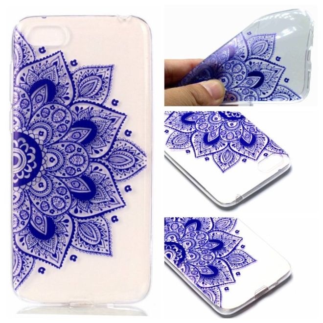 Samsung Huawei Honor 7S / Y5 (2018) Handyhülle - Softcase Image Plastik Series - violettes Mandala Muster