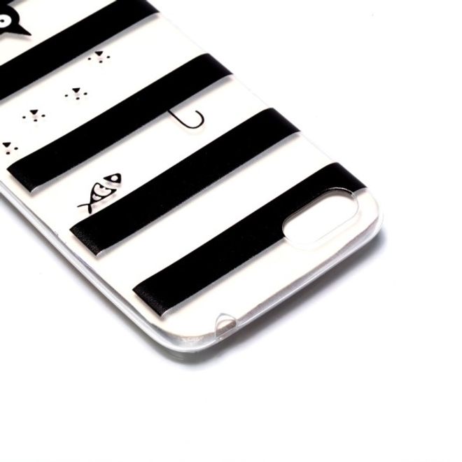 Samsung Huawei Honor 7S / Y5 (2018) Handyhülle - Softcase Image Plastik Series - Katze und Streifen