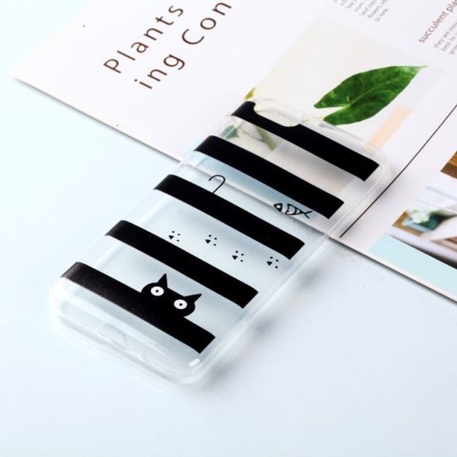 Samsung Huawei Honor 7S / Y5 (2018) Handyhülle - Softcase Image Plastik Series - Katze und Streifen