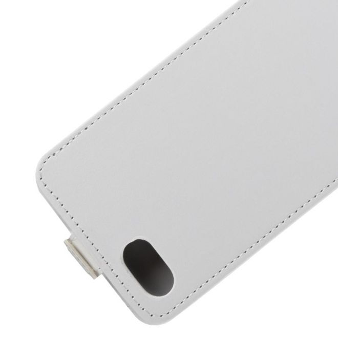 Huawei Honor 7S / Y5 (2018) Handy Hülle - Crazy Horse Flip Leder Series Case - weiss