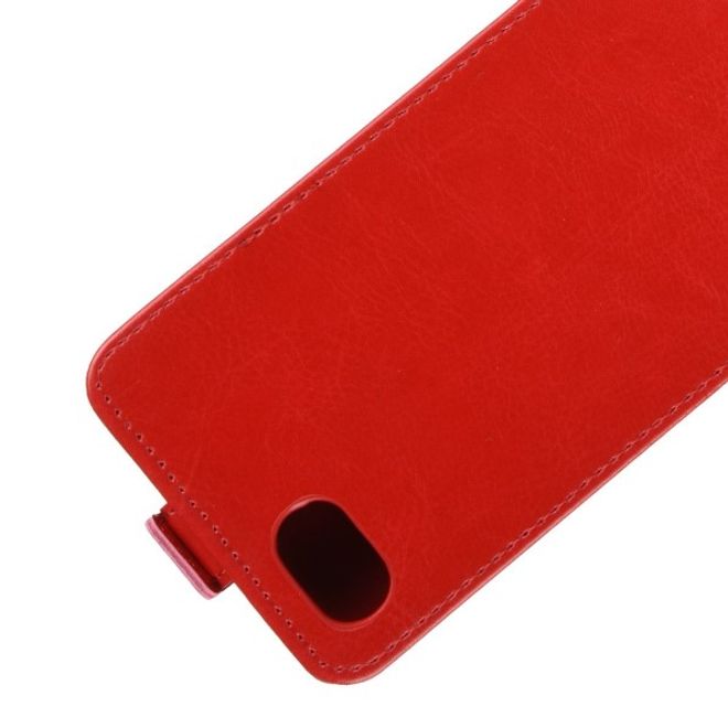 Huawei Honor 7S / Y5 (2018) Handy Hülle - Crazy Horse Flip Leder Series Case - rot