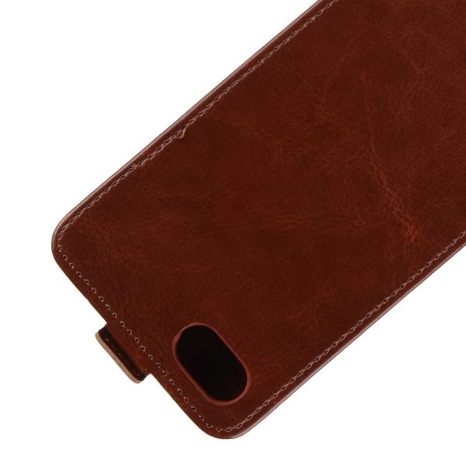 Huawei Honor 7S / Y5 (2018) Handy Hülle - Crazy Horse Flip Leder Series Case - braun