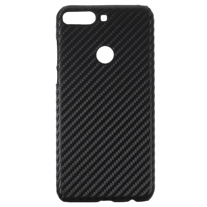 Huawei Y7 (2018) Handy Hülle - Case aus Hartplastik - Carbon Fiber