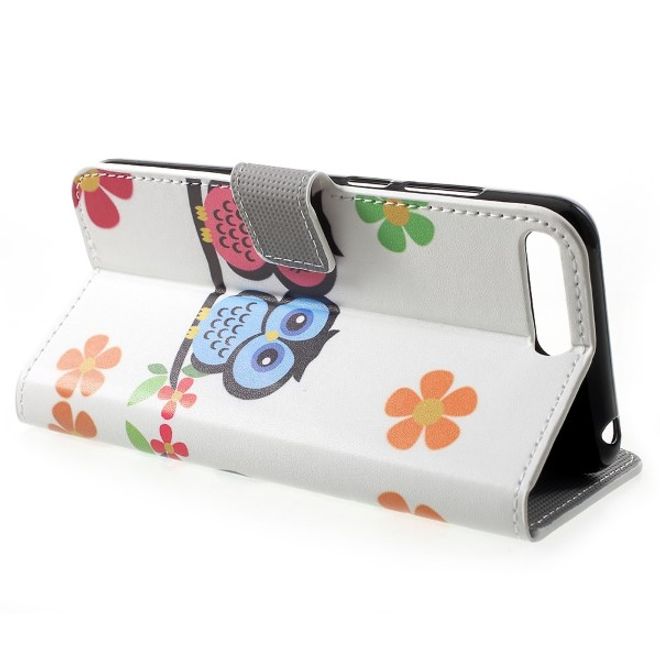 Huawei Y6 (2018) Handy Hülle - Leder Bookcover Image Series - Eulenpaar