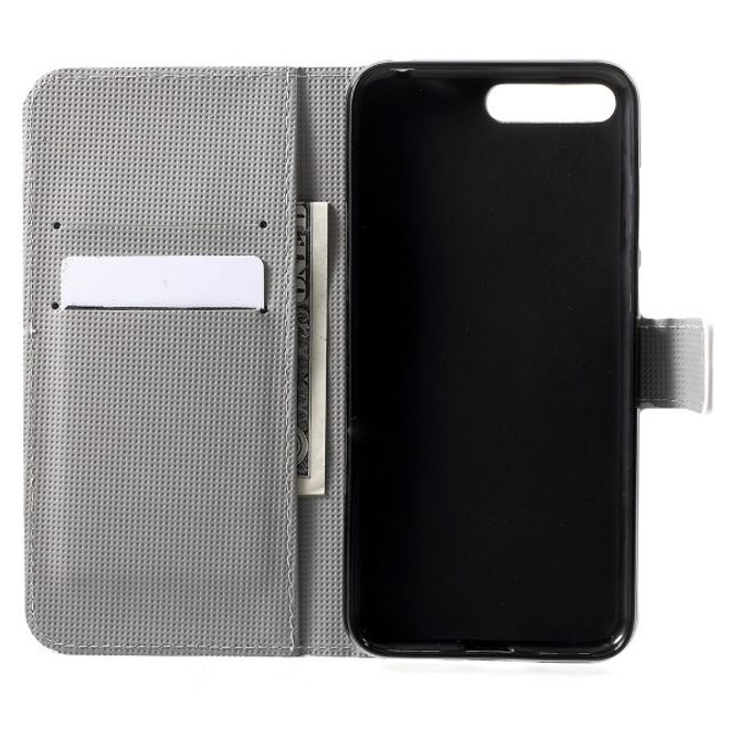 Huawei Y6 (2018) Handy Hülle - Leder Bookcover Image Series - Eulenpaar