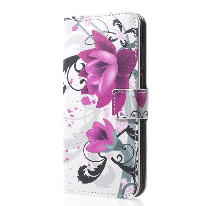 Huawei Honor 7S / Y5 (2018) Handy Hülle - Leder Bookcover Image Series - Lotusblüte