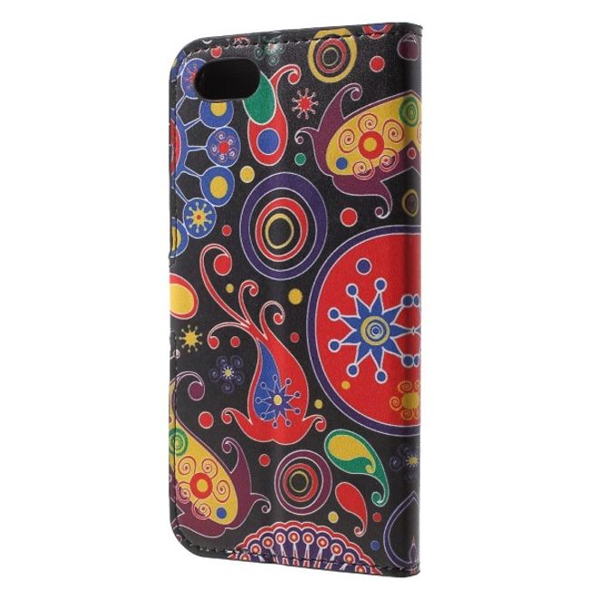 Huawei Honor 7S / Y5 (2018) Handy Hülle - Leder Bookcover Image Series - farbiges Muster