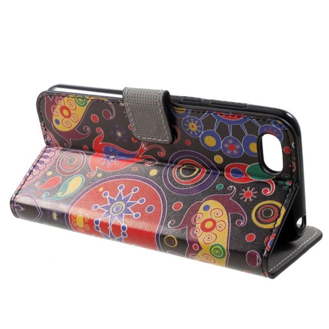 Huawei Honor 7S / Y5 (2018) Handy Hülle - Leder Bookcover Image Series - farbiges Muster