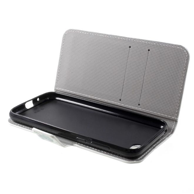 Huawei Honor 7S / Y5 (2018) Handy Hülle - Leder Bookcover Image Series - grüne Eule