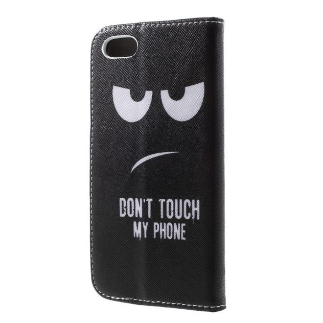 Huawei Honor 7S / Y5 (2018) Handyhülle - Leder Bookcover Image III Series - fieses Smiley mit Spruch