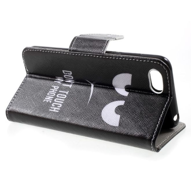 Huawei Honor 7S / Y5 (2018) Handyhülle - Leder Bookcover Image III Series - fieses Smiley mit Spruch