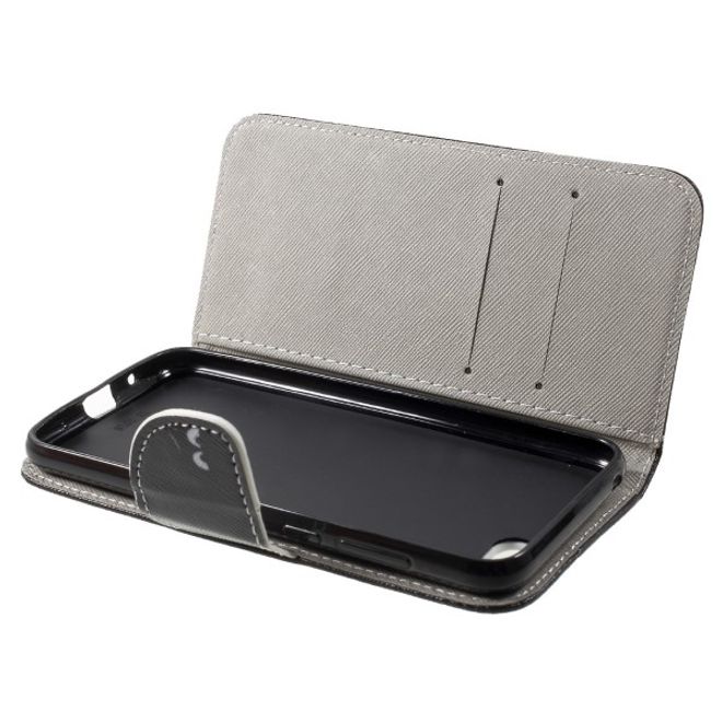 Huawei Honor 7S / Y5 (2018) Handyhülle - Leder Bookcover Image III Series - fieses Smiley mit Spruch