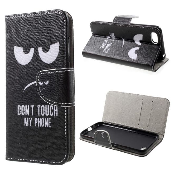 Huawei Honor 7S / Y5 (2018) Handyhülle - Leder Bookcover Image III Series - fieses Smiley mit Spruch