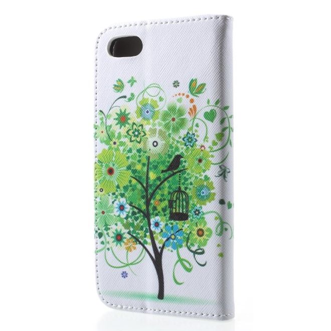 Huawei Honor 7S / Y5 (2018) Handyhülle - Leder Bookcover Image III Series - grüner Baum