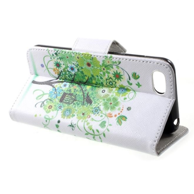 Huawei Honor 7S / Y5 (2018) Handyhülle - Leder Bookcover Image III Series - grüner Baum