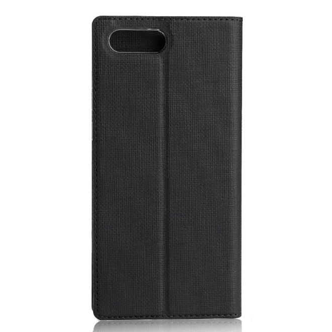 Vili Dmx - Huawei Y6 (2018) Hülle - Case aus Leder - mit Standfunktion - schwarz