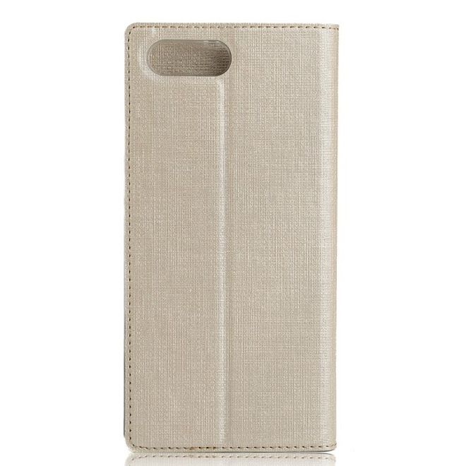 Vili Dmx - Huawei Y6 (2018) Hülle - Case aus Leder - mit Standfunktion - gold