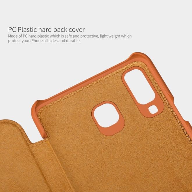 Nillkin - Samsung Galaxy A8 Star / A9 Star Hülle - Leder Book Case - Qin Series - rot