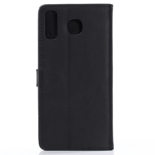 Samsung Galaxy A8 Star / A9 Star Handyhülle - Crazy Horse IV Leder Bookcover Series - schwarz