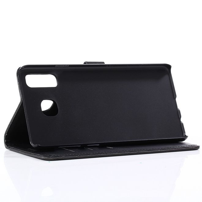 Samsung Galaxy A8 Star / A9 Star Handyhülle - Crazy Horse IV Leder Bookcover Series - schwarz