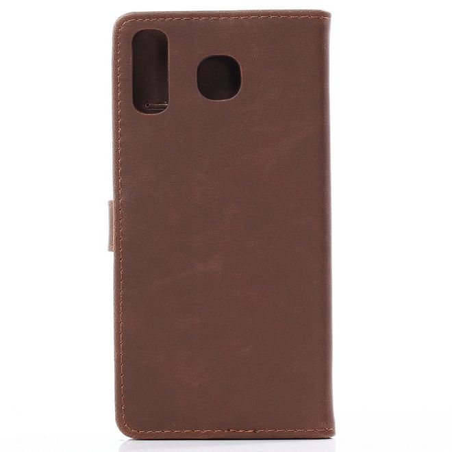 Samsung Galaxy A8 Star / A9 Star Handyhülle - Crazy Horse IV Leder Bookcover Series - kaffeefarben