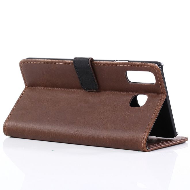 Samsung Galaxy A8 Star / A9 Star Handyhülle - Crazy Horse IV Leder Bookcover Series - kaffeefarben