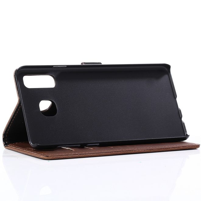 Samsung Galaxy A8 Star / A9 Star Handyhülle - Crazy Horse IV Leder Bookcover Series - kaffeefarben