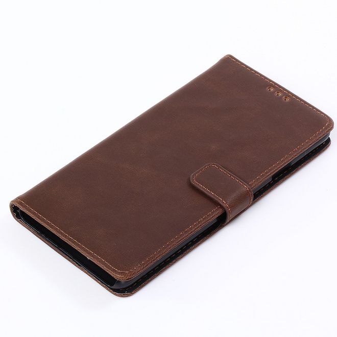 Samsung Galaxy A8 Star / A9 Star Handyhülle - Crazy Horse IV Leder Bookcover Series - kaffeefarben