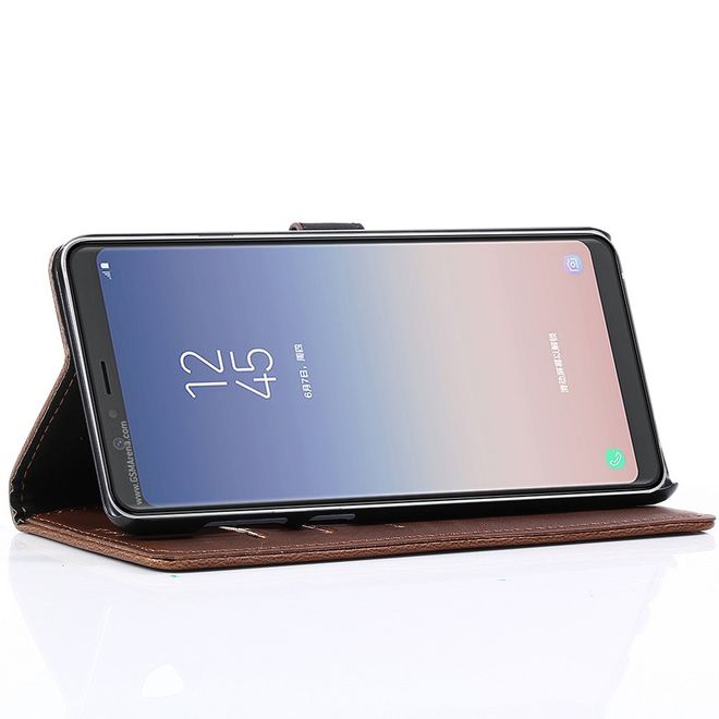 Samsung Galaxy A8 Star / A9 Star Handyhülle - Crazy Horse IV Leder Bookcover Series - kaffeefarben