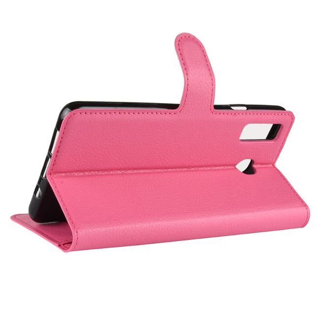 Samsung Galaxy A8 Star / A9 Star Handy Hülle - Litchi Leder Bookcover Series - rosa