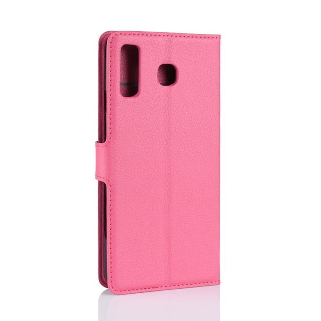 Samsung Galaxy A8 Star / A9 Star Handy Hülle - Litchi Leder Bookcover Series - rosa