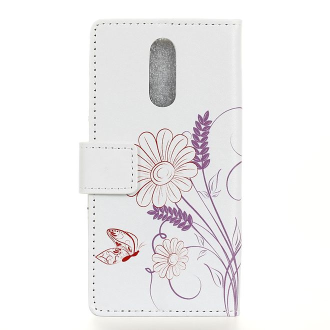 LG Q7 / Q7+ Handyhülle - Leder Bookcover Image II Series - schlichte Blumen