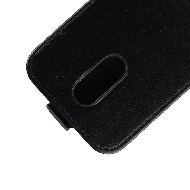 LG Q7 / Q7+ Handy Hülle - Crazy Horse Flip Leder Series Case - schwarz