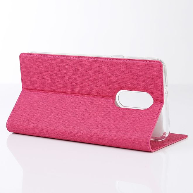 Vili Dmx - LG Q7 / Q7+ Hülle - Case aus Leder - mit Standfunktion - rosa