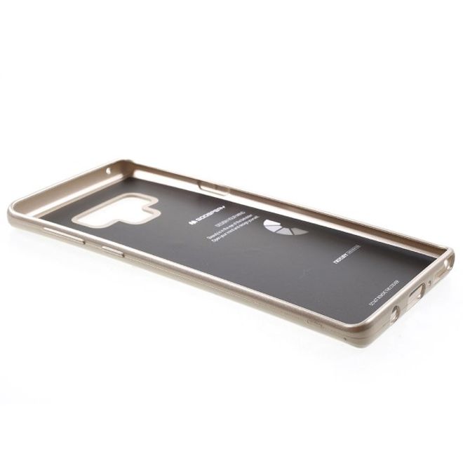 Goospery - Handy Hülle für Samsung Galaxy Note 9 - TPU Soft Case - i Jelly Metal Series - gold