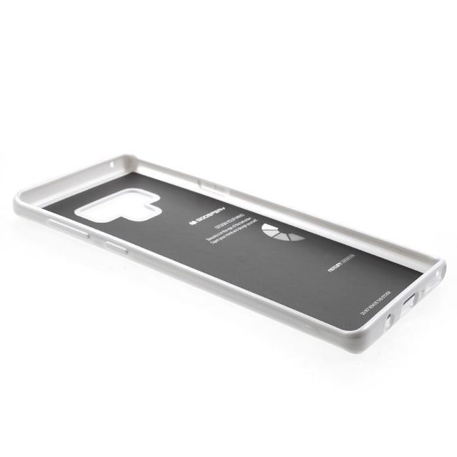 Goospery - Handy Hülle für Samsung Galaxy Note 9 - TPU Soft Case - i Jelly Metal Series - silber