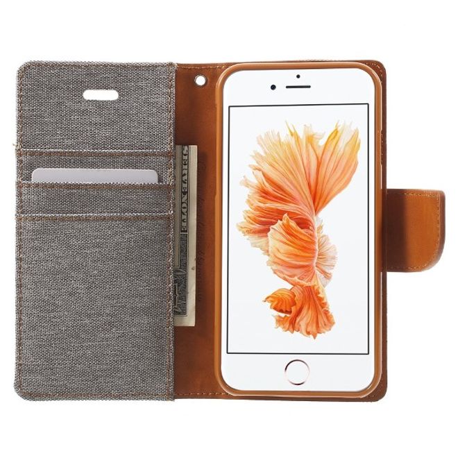 Goospery - Samsung Galaxy A8 Star / A9 Star Hülle - Bookcover - Canvas Diary Series - grau/camel