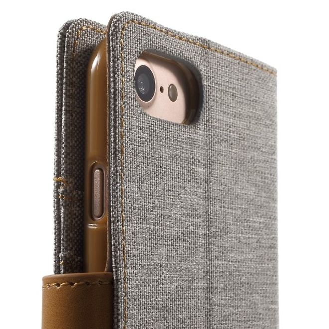 Goospery - Samsung Galaxy A8 Star / A9 Star Hülle - Bookcover - Canvas Diary Series - grau/camel