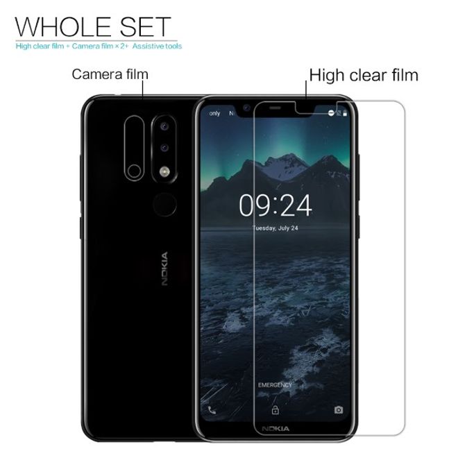 Nillkin - Nokia 5.1 Plus Schutzfolie - Super Clear Whole Set Series