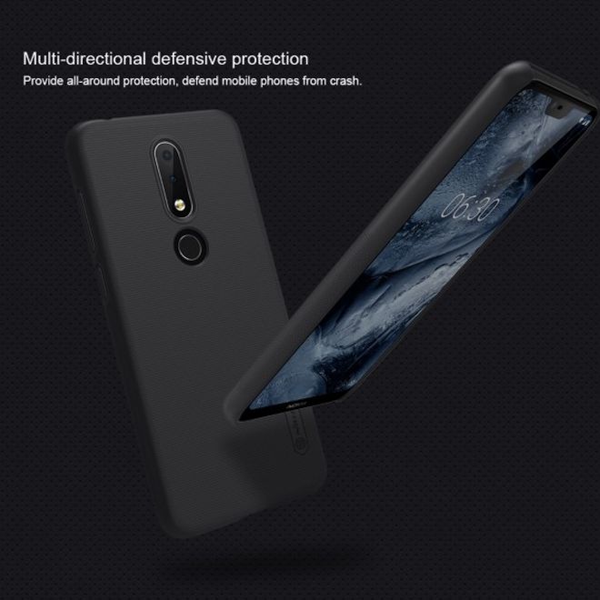 Nillkin - Nokia 6.1 Plus Hülle - Plastik Case - Super Frosted Shield Series - weiss