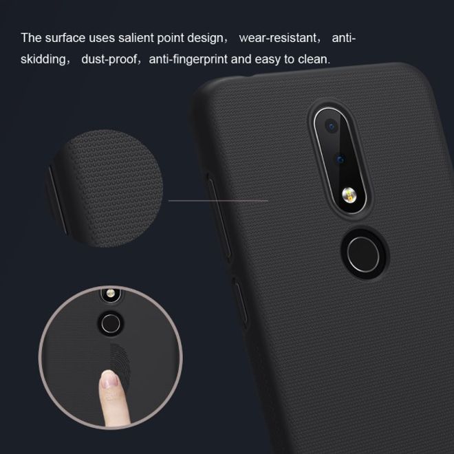 Nillkin - Nokia 6.1 Plus Hülle - Plastik Case - Super Frosted Shield Series - rot