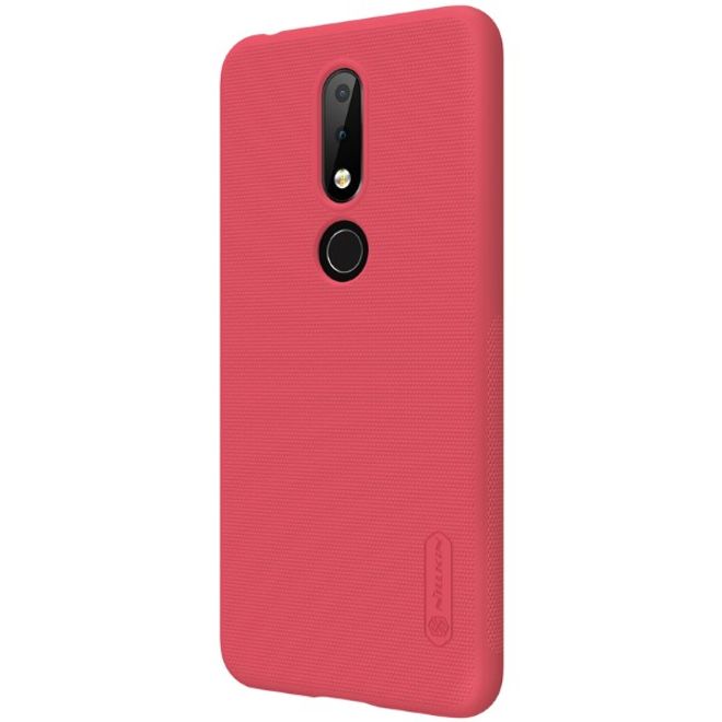 Nillkin - Nokia 6.1 Plus Hülle - Plastik Case - Super Frosted Shield Series - rot