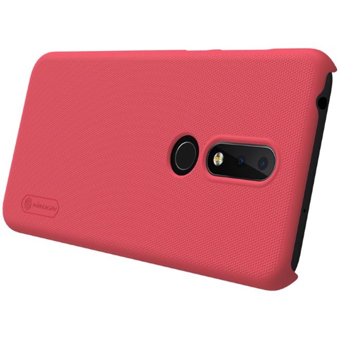 Nillkin - Nokia 6.1 Plus Hülle - Plastik Case - Super Frosted Shield Series - rot