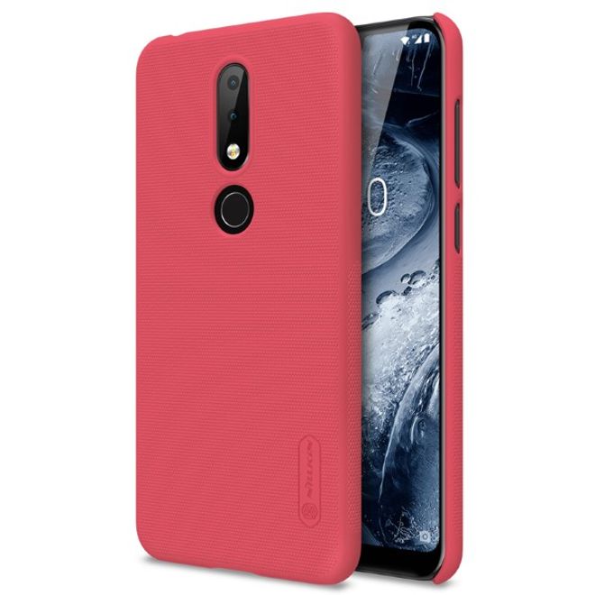Nillkin - Nokia 6.1 Plus Hülle - Plastik Case - Super Frosted Shield Series - rot