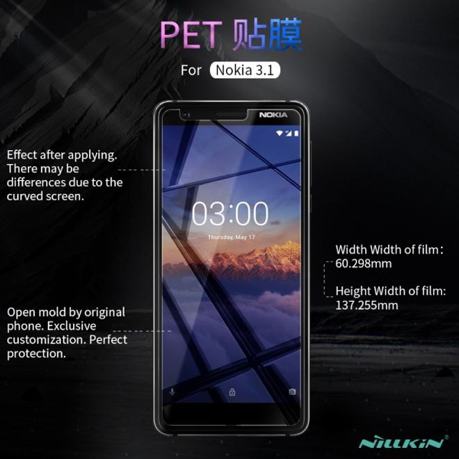 Nillkin - Nokia 3.1 Display Schutzfolie - Matt Anti-Glare - Matte Whole Set Series