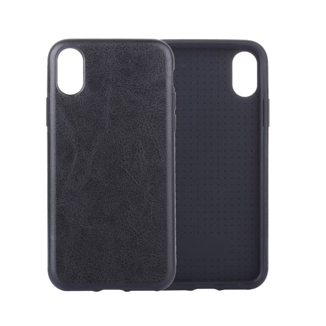 iPhone XS Max Phone Case - Crazy Horse TPU Softcase Series - Black